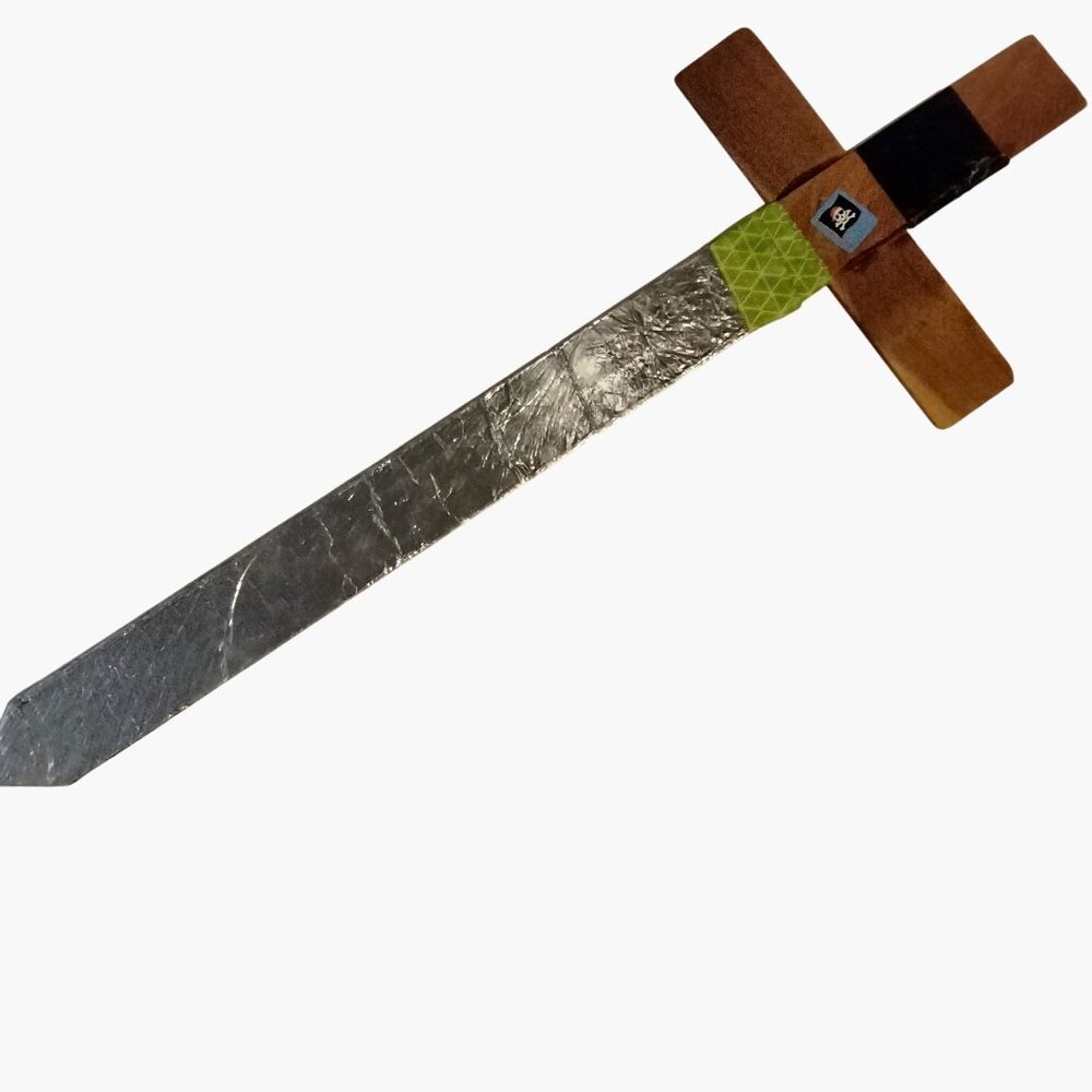 Wooden Sword Handmade Halloween Pirate Knight Costume Prop Primitive Rustic